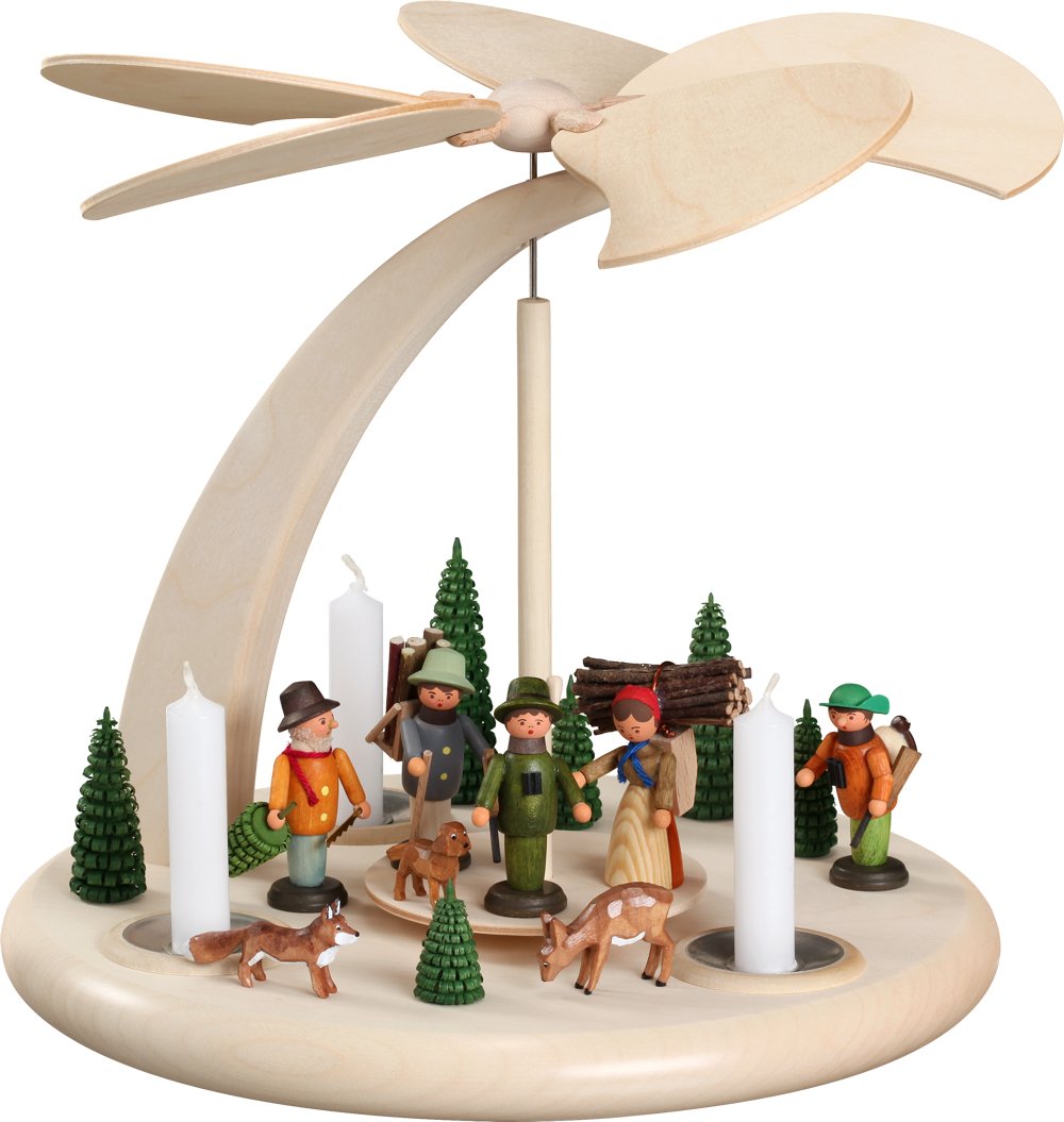 Seiffener Volkskunst Niemiecka świąteczna piramida leśni